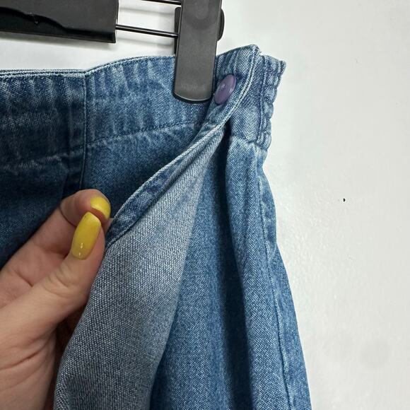 Casual Corner Women's Vintage Denim‎ Maxi Wrap Garden Embroidered Skirt M NWT - Picture 2 of 10